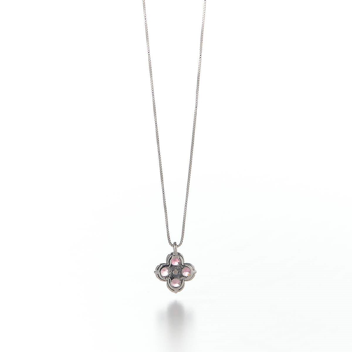 Pink Tourmaline Flower Necklace