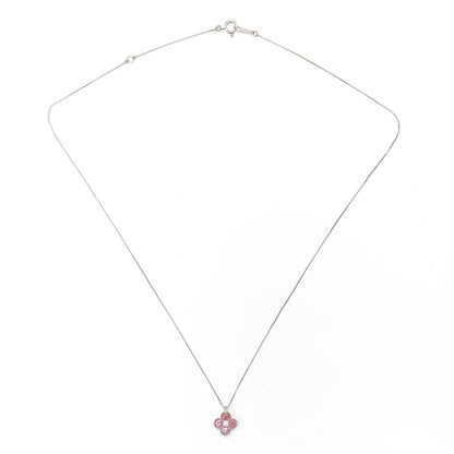 Pink Tourmaline Flower Necklace