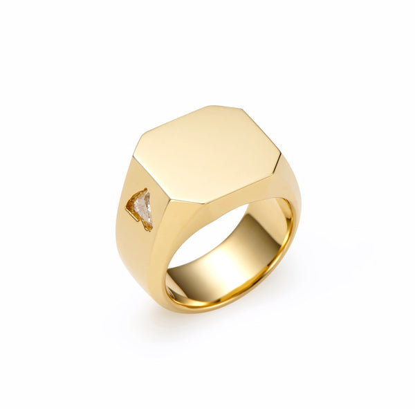 HORSE DIA SIGNET RING