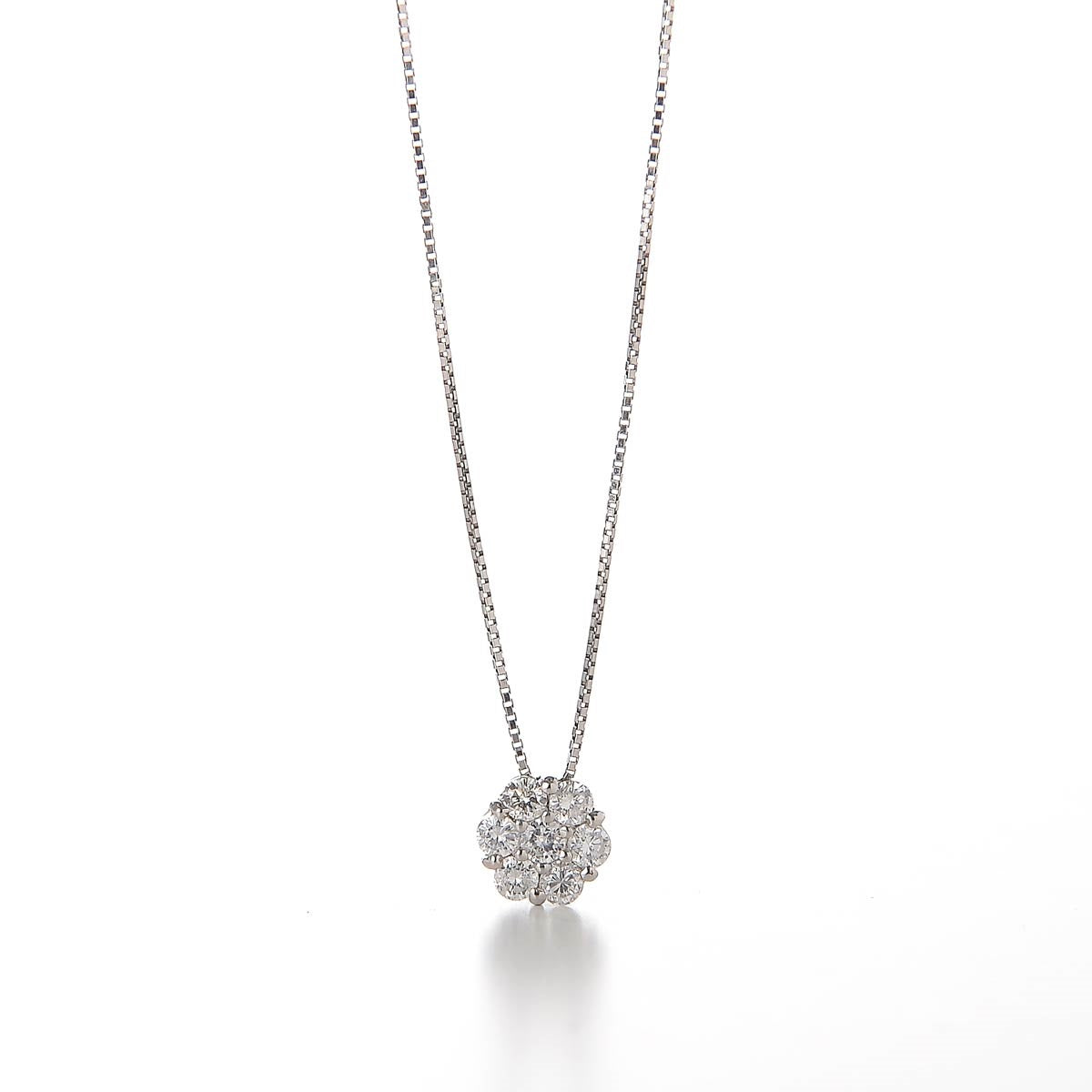 Flower DIA Necklace 0.5 ct